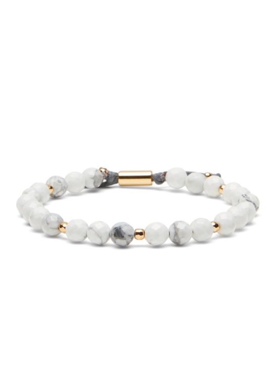 Gorjana Jewelry - Gorjana Power Gemstone Beaded Bracelet | NWT | Howlite & Gold